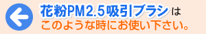 花粉吸引ブラシはこのような時にお使い下さい。